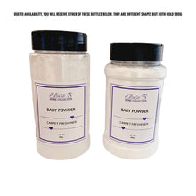 Load image into Gallery viewer, Highly Scented Carpet Freshener Powder - 500g Shaker Tub with Dual Lid - Various Scents
